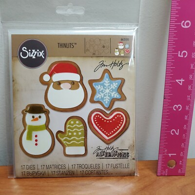 TH3 Tim Holtz Fresh Baked Cookies #1 Christmas Sizzix Thinlits Die Set 663100 