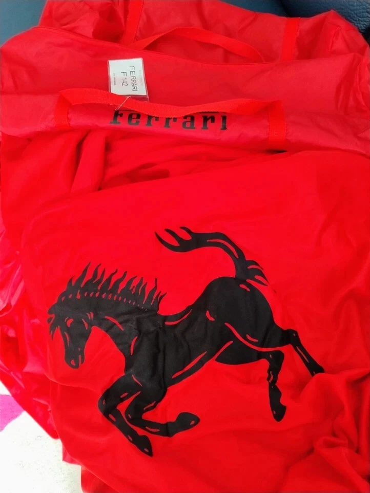 Cubierta de coche interior roja genuina Ferrari 458 cupé + bolsa hecha en Italia Pristin / Co Foto 2 de 4