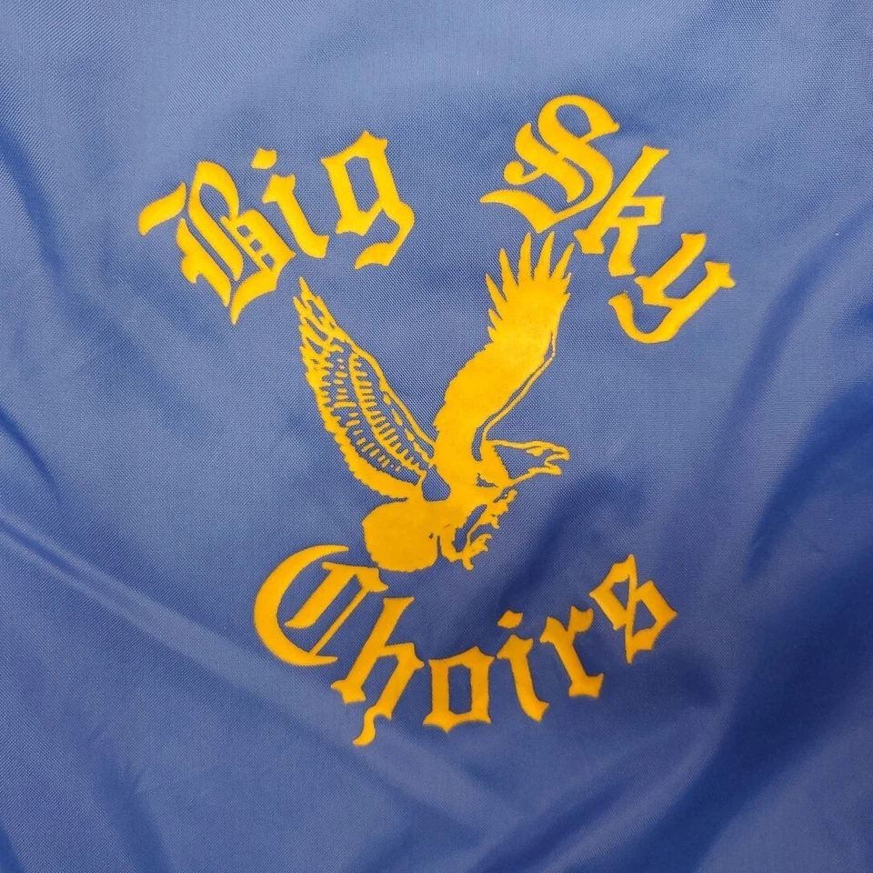 Chaqueta Coro De Colección Big Sky Eagles M Azul Forrada Cintura Elástica Missoula Montana Meca Foto 4 de 4