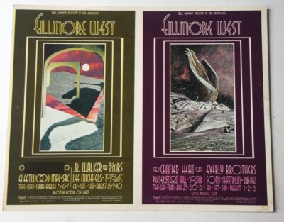 Bill Graham BG 184-185 Double Postcard Fillmore West David Singer