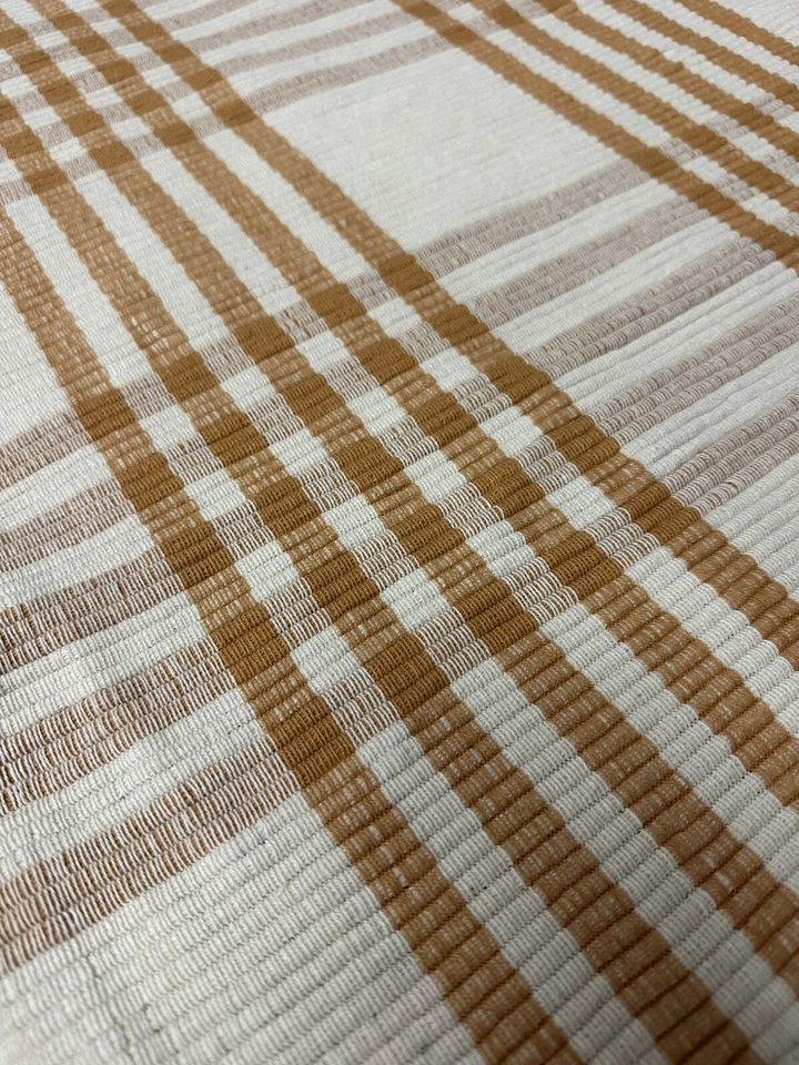 NEW 20x34 Striped Rectangle Woven Indoor Accent Rug Yellow/Gold Threshold Cotton - Image 3 of 4