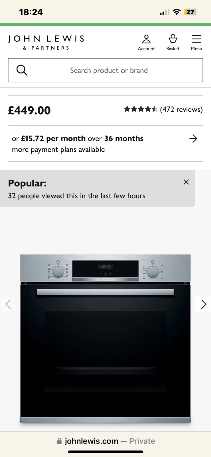 Bosch Serie 4 HBS534BS0B Built in Electric Single Oven 4242005057375 eBay