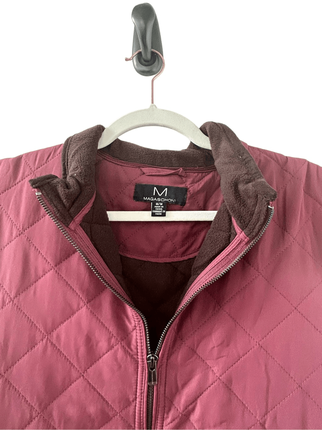 Magaschoni Full Zip Diamond Quilted Vest Women’s Maroon Size Medium eBay