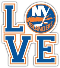 New York Islanders Love NHL Sport Car Bumper Sticker Decal "SIZES''