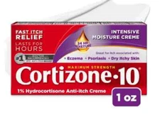 Cortizone 10 Maximum Strength Intensive Moisture Creme 1 oz New Exp. 02/25