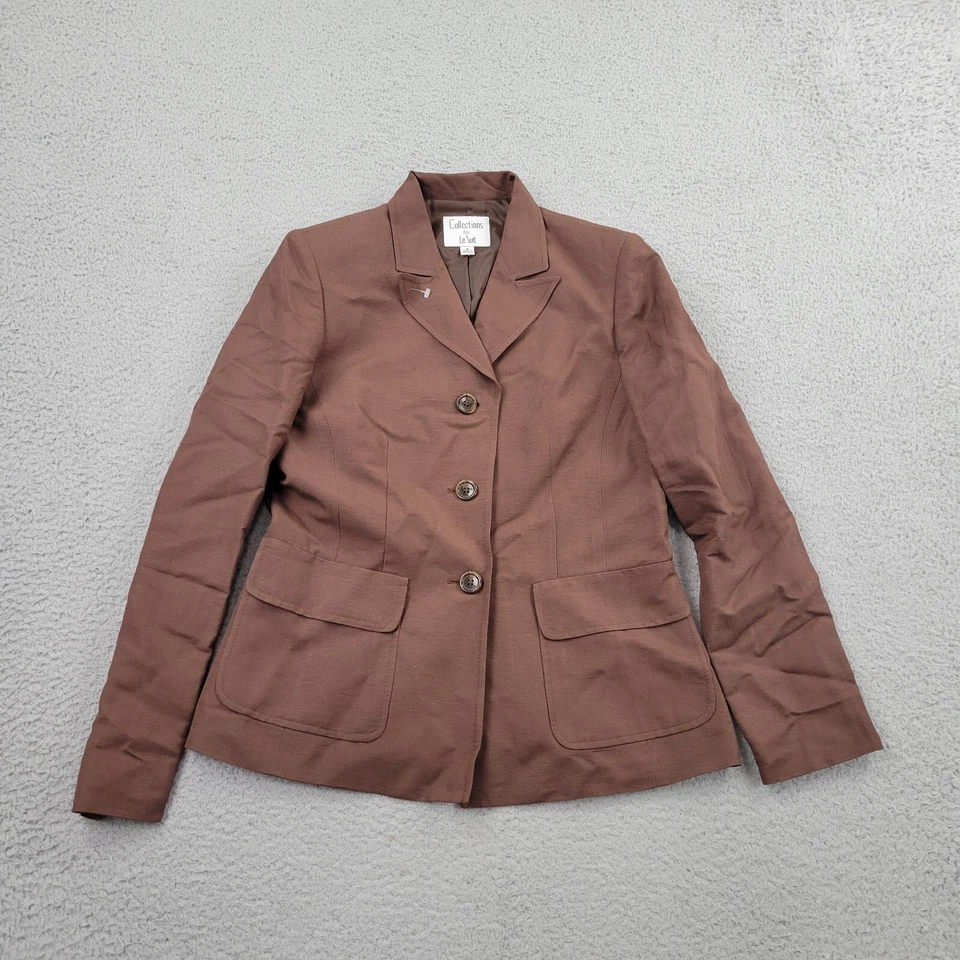 Le Suit 2 件套女式 6 夹克运动外套 + 6 铅笔裙 28x26 亚麻 — 第 2/4 张图片