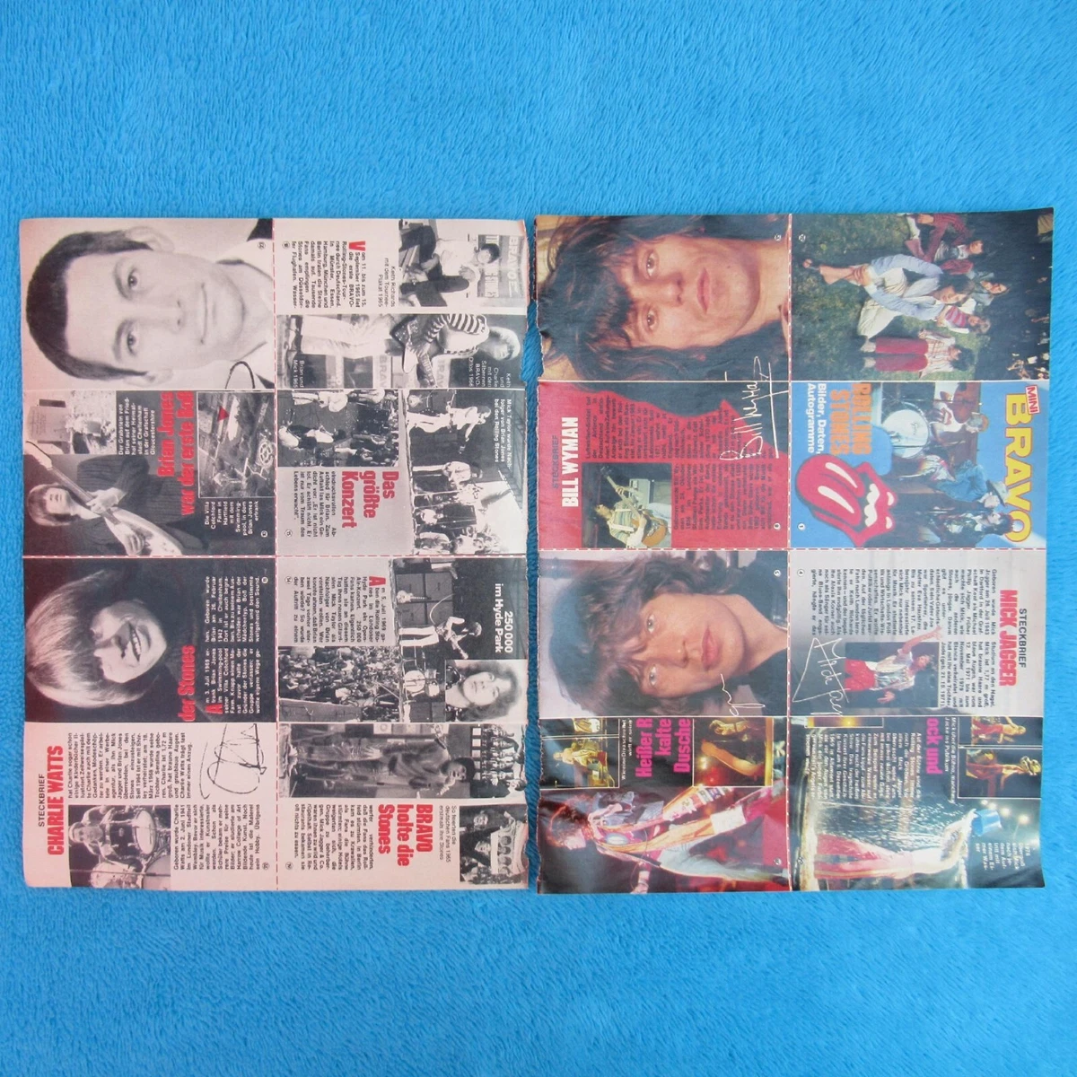 The Rolling Stones Mini BRAVO 2 Seiten 1970er