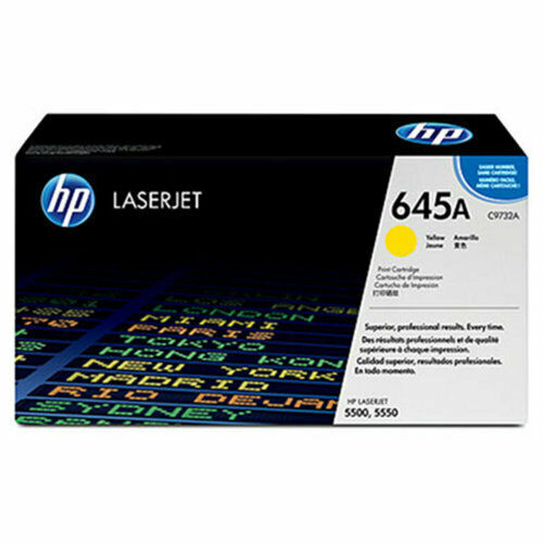 Toner jaune HP 645A d'origine pour imprimante Color LaserJet 5500