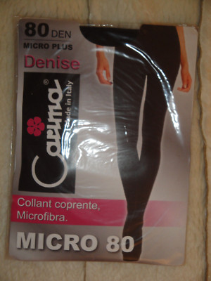 Collant Carima Coprente Microfibra Micro Plus 80 Denari opaco nero