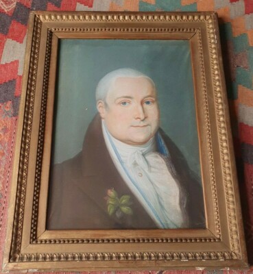 Quality Man Portrait, Pastel, Restoration Period, 19th century.