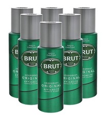 6 x 200ml Brut Original Deospray für Männer