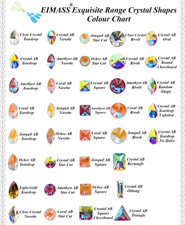 Flat Back Shapes, EIMASS� 8868 Exquisite Range for Costume Embellishment, Gems