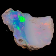100% Natural Welo Fire Ethiopian Opal Rough Gemstone 26 Ct. 36X25X8 mm EE-43566
