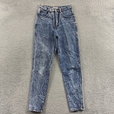 Vintage Stefano Jeans Women 8 Acid Wash High Waisted 26x30 Tapered Retro 80s USA