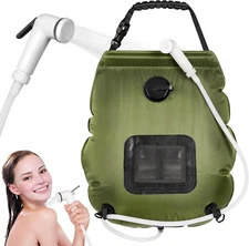 Camping Shower Bag, 5 Gal/20L Solar Heating Camping Shower with Upgraded Hose