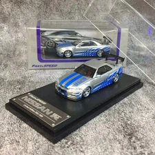 1:64 Model Car Nissan Skyline GT-R MK5 R34 Alloy Die-Cast Vehicle
