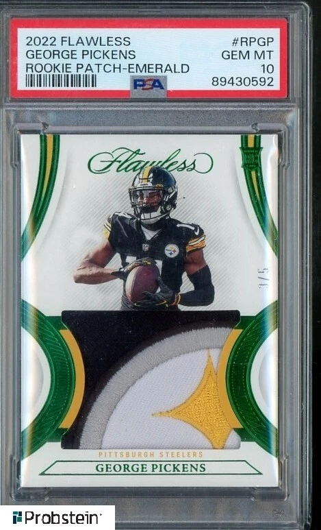 George Pickens Panini Flawless Rookie Patches #RPGP Emerald