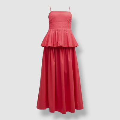 peplum a line dress Dress with Peplum Waist and A-Line Skirt Black / US 10 main image 1