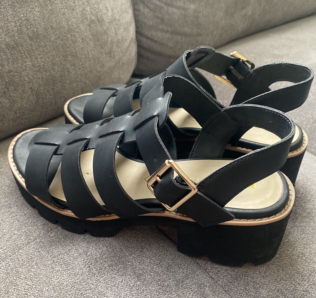 BC Footwear Never Ends Sandals Born in California Black Size