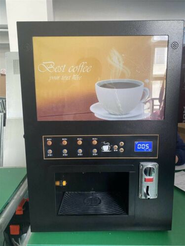 Commercial Automatic Coin 4 Hot & 4 Cold Instant Tea Coffee Vending Machine NEW - Picture 1 of 2