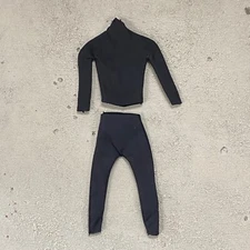 SU-BS-BK: 1/12 Black body suit for Mezco GWToys VToys 6" muscular body