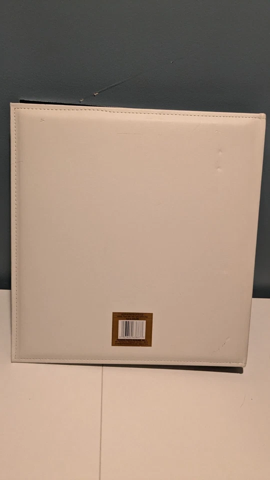 Álbum de fotos costurado em relevo com moldura de colagem 5-up - Marfim não usado - Imagem 2 de 4