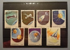 Timbres Nicaragua Correos Espace Univers Satellites SOYUZ APOLLO LUNE