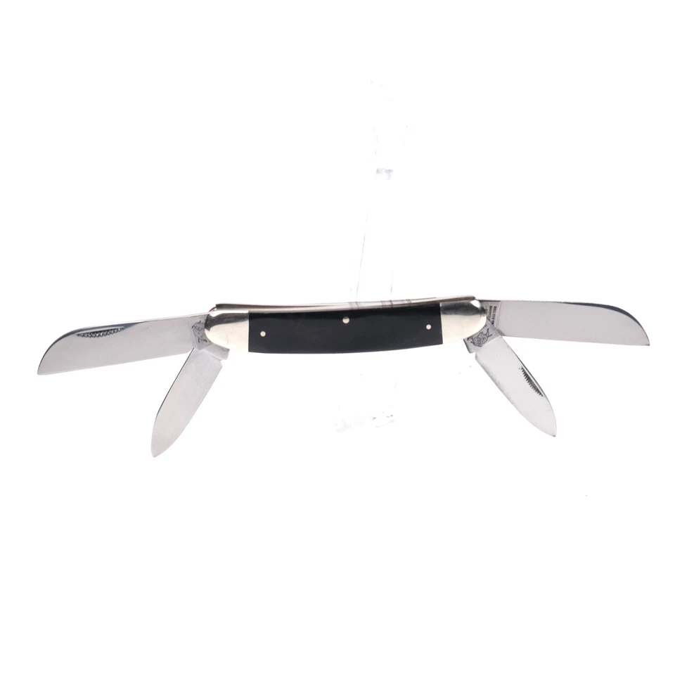 NAVAJA DE BOLSILLO PLEGABLE DE COLECCIÓN NOS MARCA BULLDOG ALEMÁN CUERNO SOLINGEN 4 HOJAS CONGRESO Foto 2 de 4