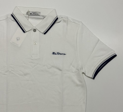 Camiseta polo de algodón con cuello Ben Sherman de manga corta para hombre S-5XL - Imagen 16 de 31