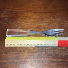 Tenedor para ensaladas LUCITE y acero inoxidable de Supreme Cutlery 7” hecho en Japón - usado justo