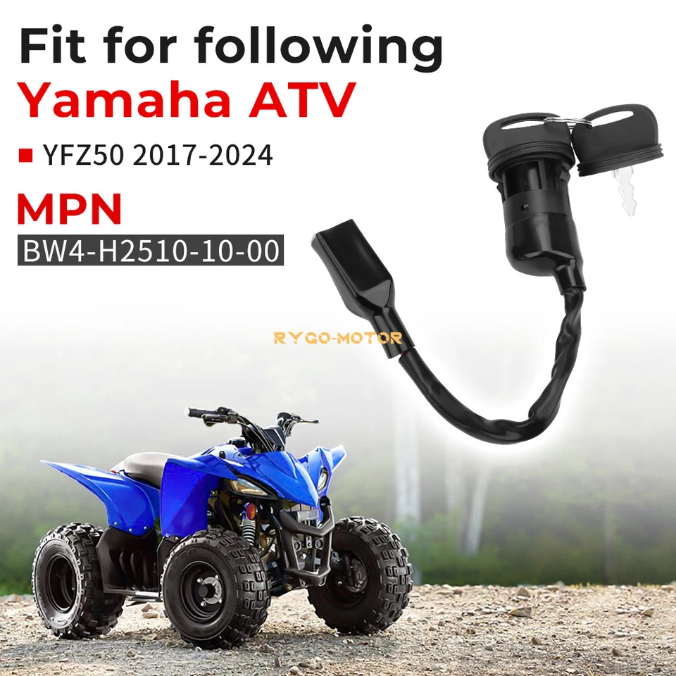 Interruptor de encendido 2 llaves para Yamaha YFZ50 YFZ 50 2017-2024 BW4-H2510-10-00 Foto 2 de 4