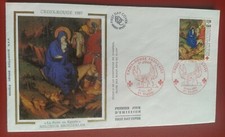 Enveloppe FDC 1er Jour oblitéré Dijon Croix-Rouge Timbre N°2498 / 1987