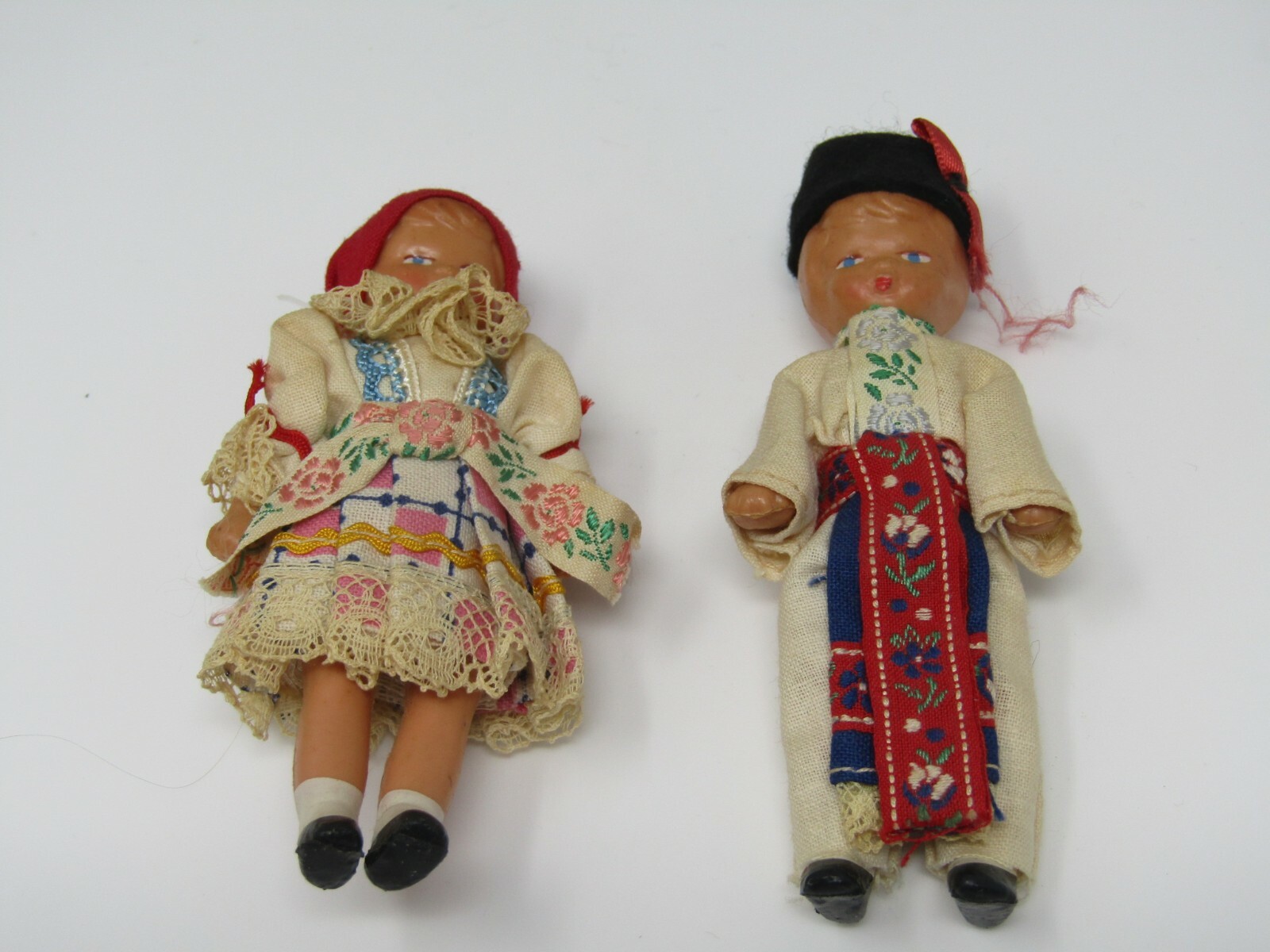 Vintage European Dolls Boy and Girl in Traditional Dress