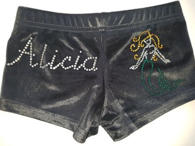 LILAC LIZARD velour gymnastic SHORTS 
