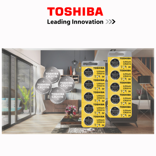 Toshiba CR2016 3V Lithium Coin Cell Battery (500 Batteries) - Picture 2 of 5