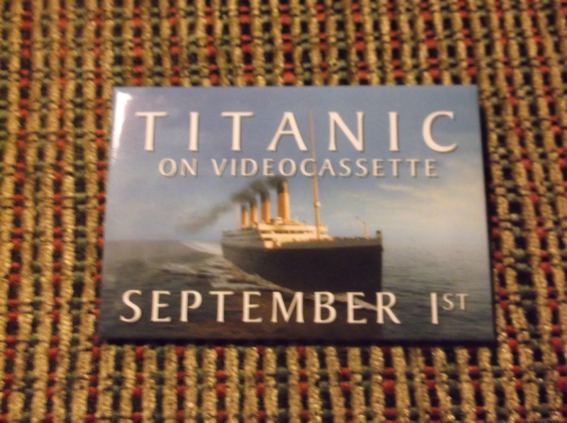 TITANIC MOVIE PIN DATED SEPT. 1st 1998 PROMOTIONAL PIN
