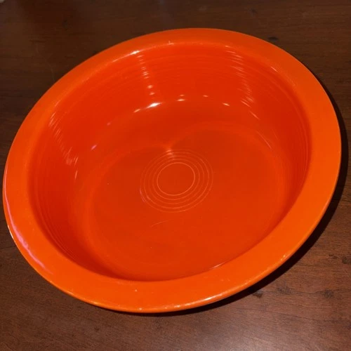 Vintage Fiesta Original Red 8-1/2" Nappy Bowl --Fruit or Veggie Bowl