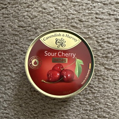 Cavendish & Harvey sour cherry  Premium Drops Candy Made In Germany 7 oz