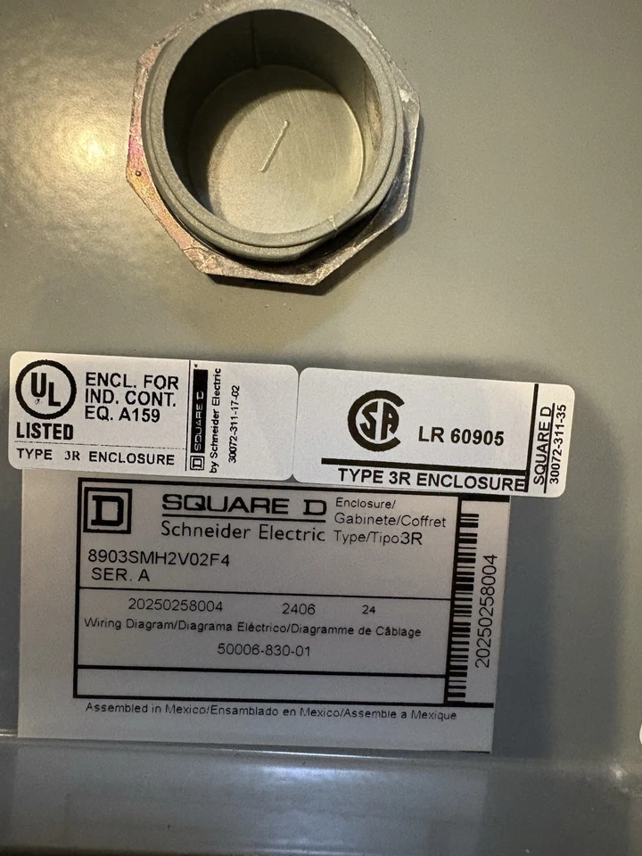 Square D 30 A Lighting Contactor, 8903SMH2V02F4 Class 8903 Multipole new - Image 4 of 4