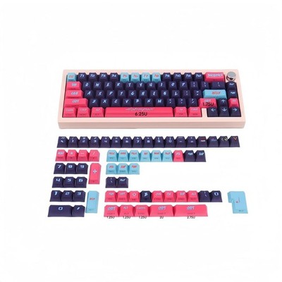 Pbt Cyber Punk Pink Cherry Profile 130 Key Mechanical Keyboard
