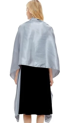 slim fit dress slacks Light Gray Wrap Satin Dress With Flutter Sleeves  Dsir Couture