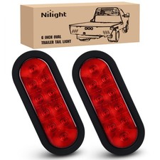 Nilight 6 Oval Led Trailer Tail Lights Red 2 Pack Ip67 Dot Stop Brake Turn Nilight 6 Oval Led Trailer Tail Lights Red 2 Pack Ip67 Dot Stop Brake Turn
