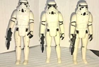 Star Wars Stormtrooper 1977 Qty of 3 W/ Blasters  Vintage Kenner Figures A.N.H.