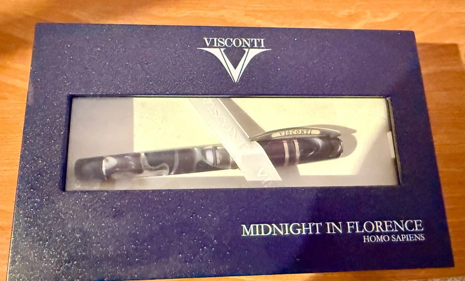 Pluma Estilográfica Visconti Homo Sapiens Medianoche en Florencia Plumín Fino Foto 2 de 4