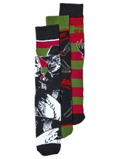 A Nightmare On Elm Street Adult Mens 3 Pair Freddy Krueger Crew Socks Set