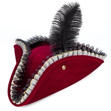 Pirate Hat Women/Men,Pirate Costumes Accessories for Adult,Colonial Tricorn H...