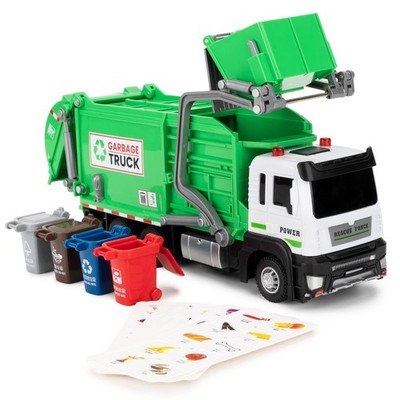 Garbage Truck Toy Large Friction Powered Trash Truck Toy with Light and Soun