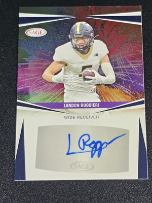 Landon Ruggieri 2025 SAGE HIGH SERIES SILVER ROOKIE AUTO #A-LR2 NEW YORK GIANTS