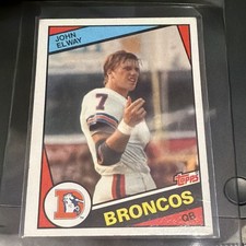 Topps 1984 John Elway Denver Broncos Football Card #63 Base Set Original Vintage