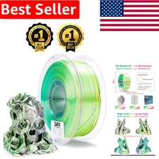 Multi-Colored 1.75mm Silk PLA Filament, 1KG - Captivating Color Shift Technology